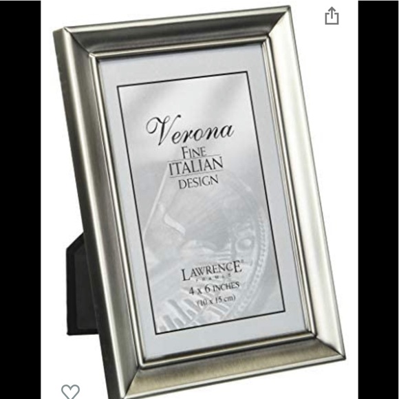Lawrence Metal Collection Other - Brushed Antique Pewter plated Verona Fine Italian design 4”x 6” frame